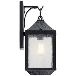 Springfield 17 3/4&quot; High Distressed Black Outdoor Wall Light
