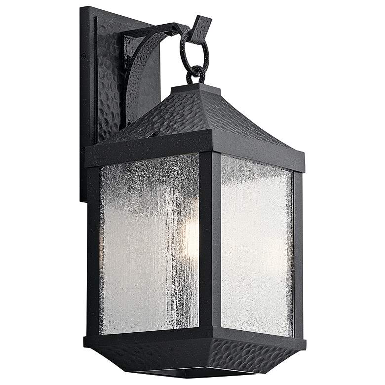 Image 1 Springfield 21 1/4" High Distressed Black Outdoor Wall Light