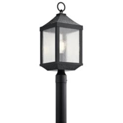 Springfield 23 1/4&quot; High Distressed Black Outdoor Post Light
