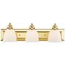 3_Springfield 24" Wide Polished Brass 3-Light Bath Light