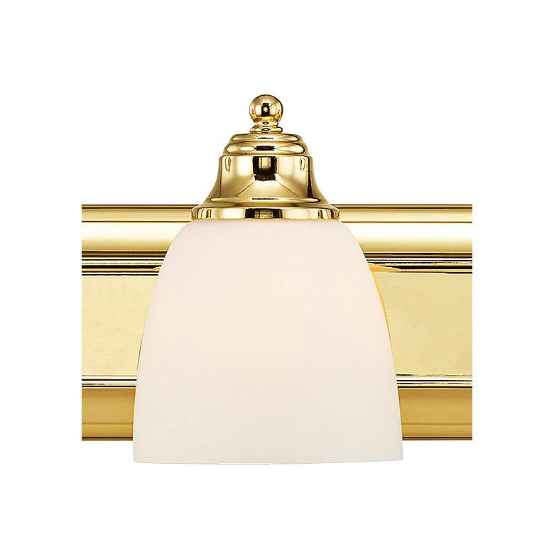 Image 4 Springfield 24" Wide Polished Brass 3-Light Bath Light more views