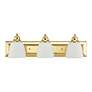 4_Springfield 24" Wide Polished Brass 3-Light Bath Light more views