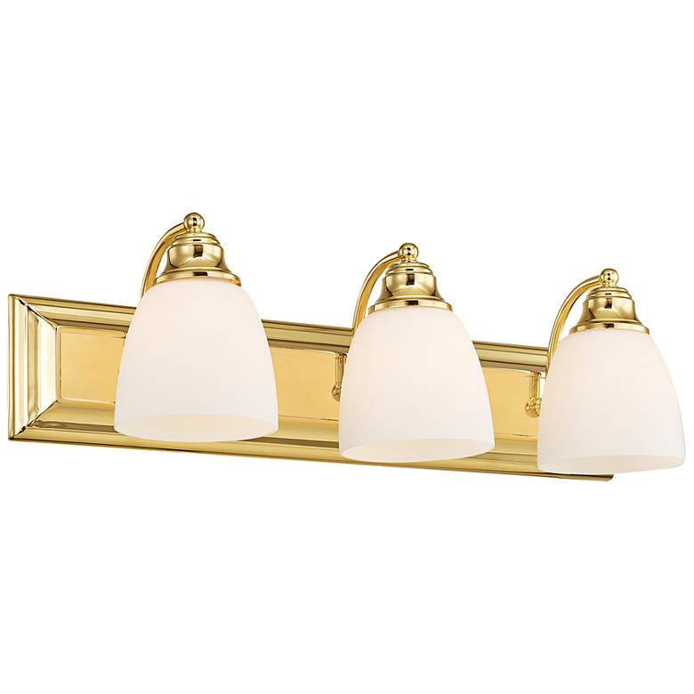 Image 7 Springfield 24" Wide Polished Brass 3-Light Bath Light more views