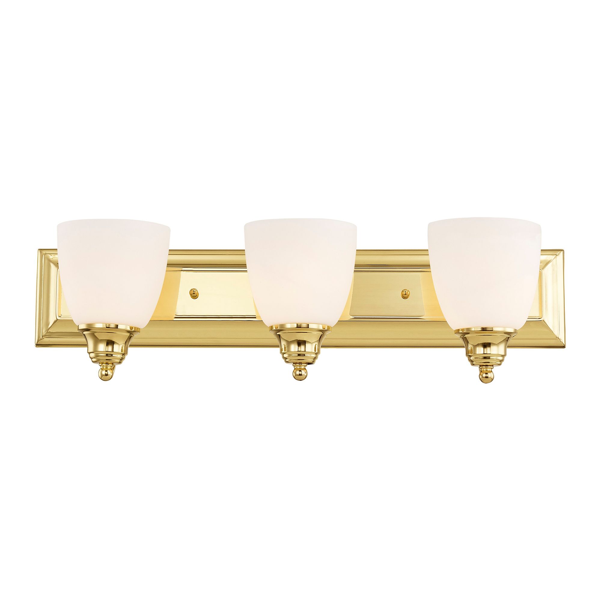 Springfield 24" Wide Polished Brass 3-Light Bath Light in scene