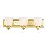 Springfield 24" Wide Polished Brass 3-Light Bath Light in scene