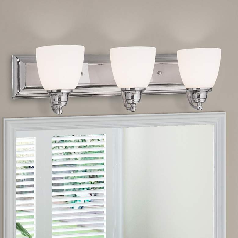 Image 1 Springfield 24" Wide Polished Chrome 3-Light Bath Light