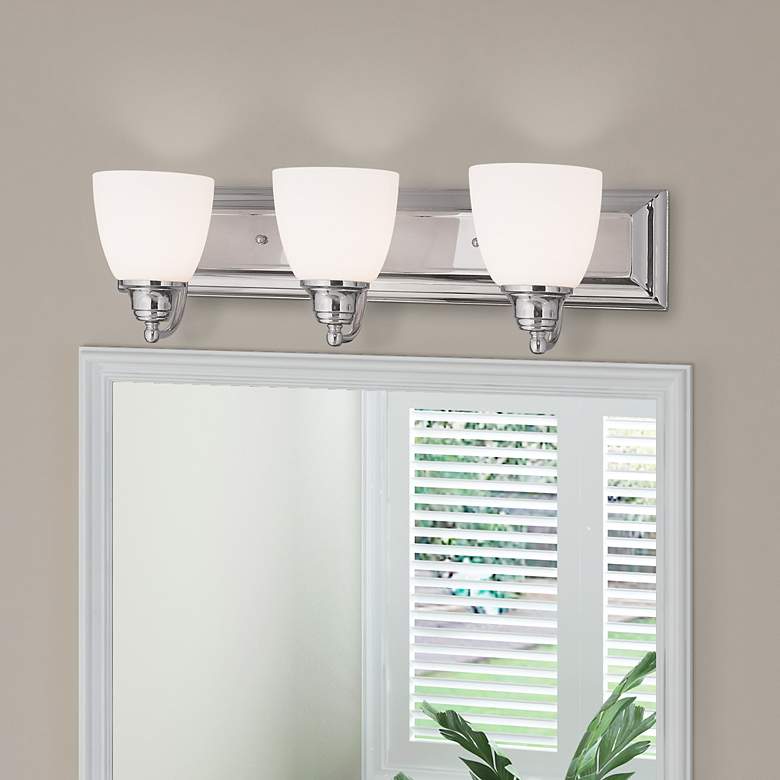 Image 4 Springfield 24" Wide Polished Chrome 3-Light Bath Light more views
