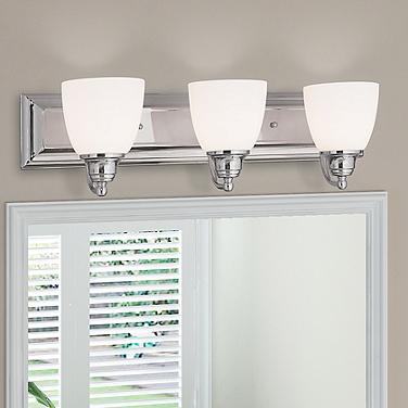 Springfield 24" Wide Polished Chrome 3-Light Bath Light