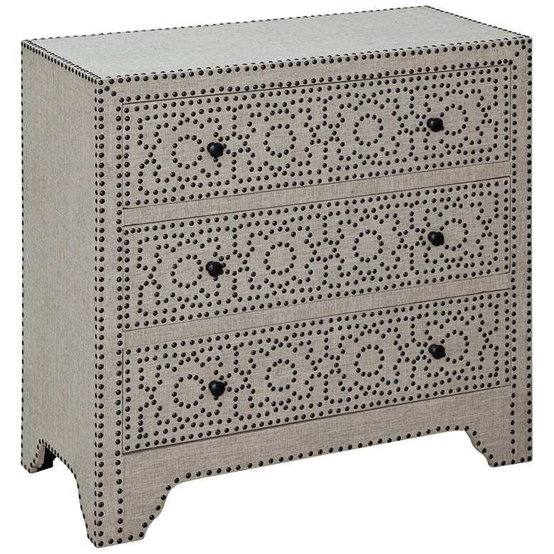 Image 1 Springfield 32 inch Wide 3-Drawer Nailhead and Linen Chest