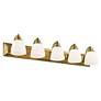 5_Springfield 36" Wide Antique Brass 5-Light Vanity Bath Light more views