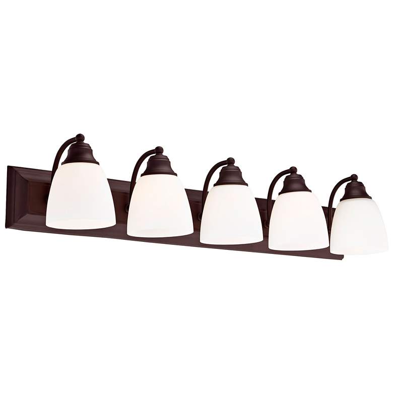 Image 2 Springfield 36" Wide Bronze 5-Light Vanity Bath Light