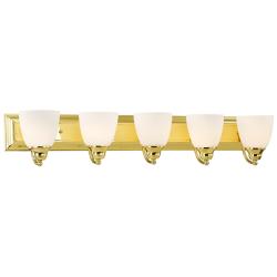Springfield 36" Wide Polished Brass 5-Light Bath Light