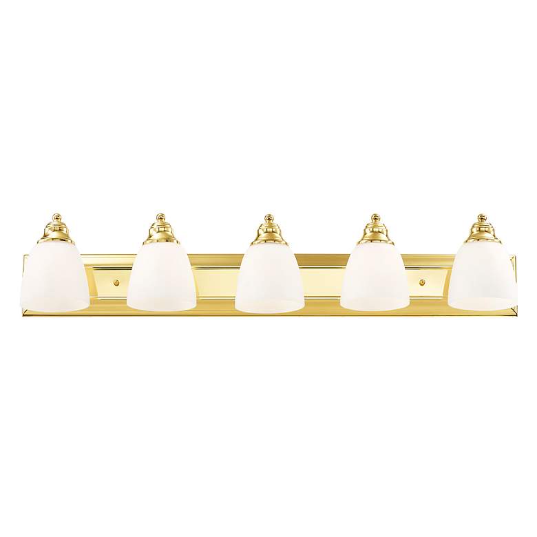 Image 6 Springfield 36" Wide Polished Brass 5-Light Bath Light more views