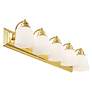 Springfield 36" Wide Polished Brass 5-Light Bath Light
