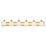 5_Springfield 48" Wide Polished Brass 6-Light Bath Light more views