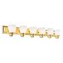 6_Springfield 48" Wide Polished Brass 6-Light Bath Light more views