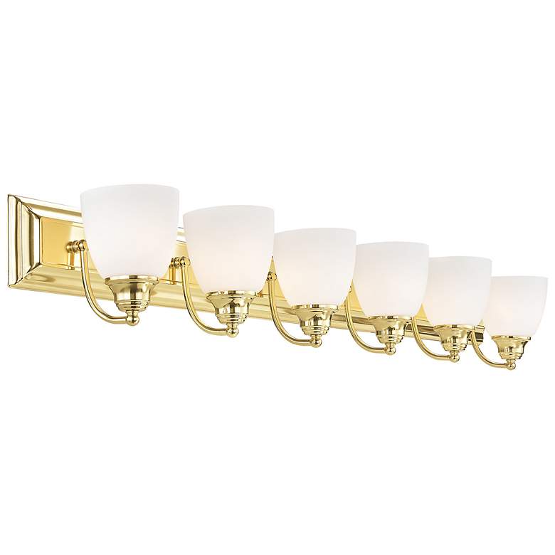 Image 7 Springfield 48" Wide Polished Brass 6-Light Bath Light more views