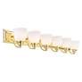 Springfield 48" Wide Polished Brass 6-Light Bath Light in scene