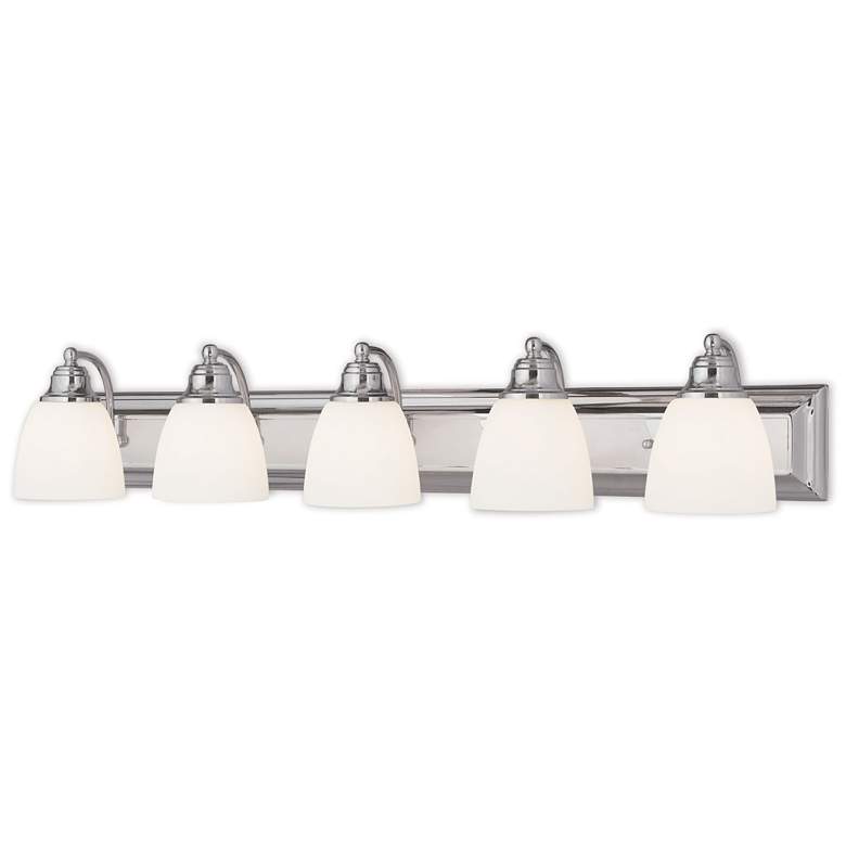 Image 1 Springfield 5-Light 7-in Polished Chrome Bell Vanity Light
