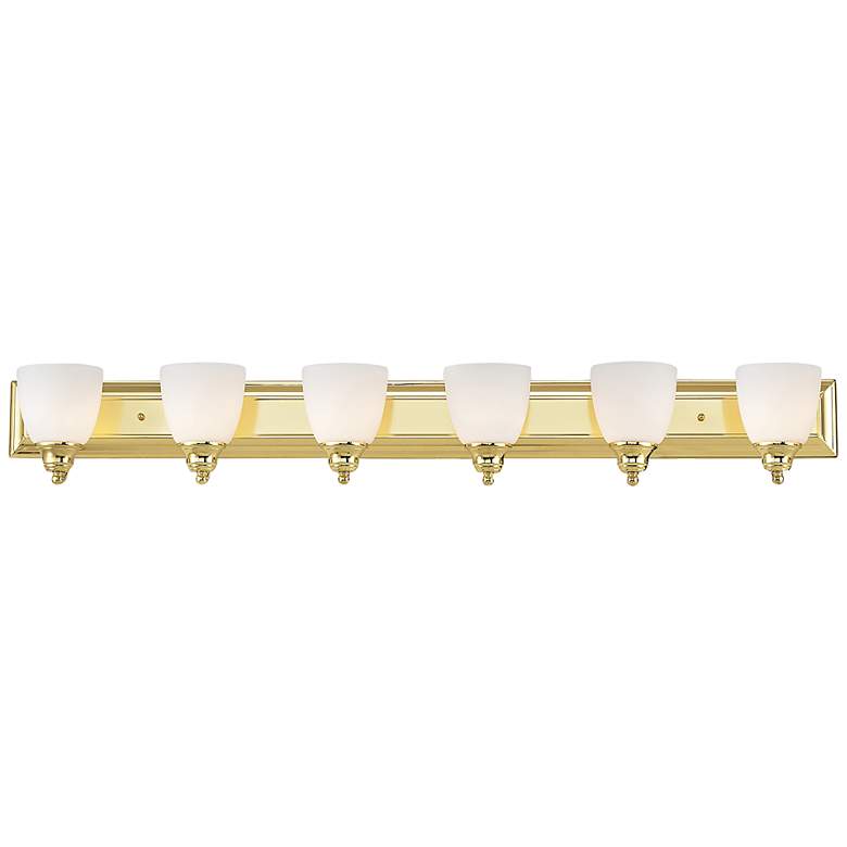 Image 3 Springfield 6-Light 7-in Polished Brass Vanity Light Bar