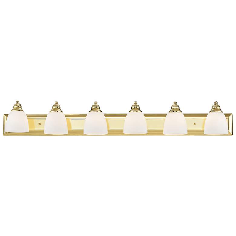 Image 5 Springfield 6-Light 7-in Polished Brass Vanity Light Bar more views