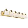 Springfield 6-Light 7-in Polished Brass Vanity Light Bar in scene