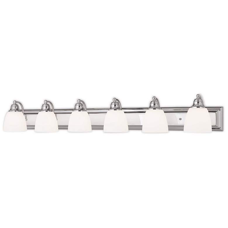 Image 1 Springfield 6-Light 7-in Polished Chrome Bell Vanity Light Bar