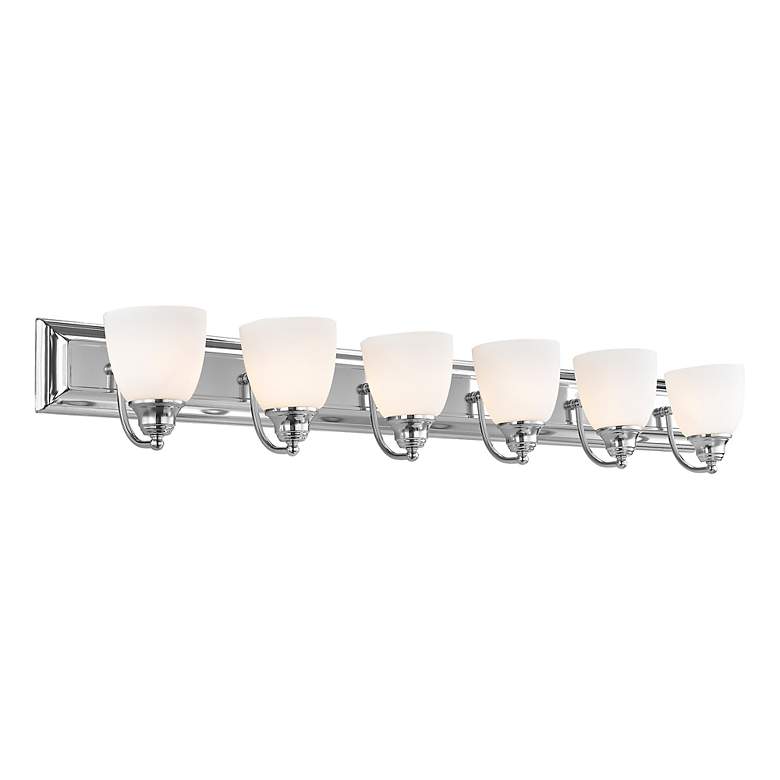 Image 6 Springfield 6-Light 7-in Polished Chrome Bell Vanity Light Bar more views