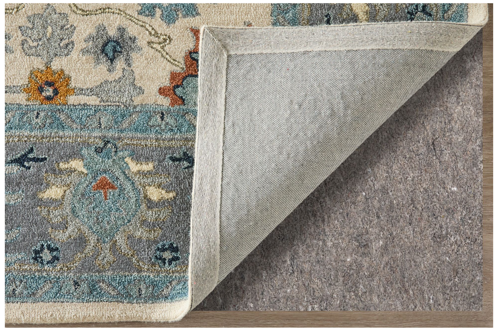 Image 4 Springfield Floral & Botanical Hand Tufted Blue Area Rug 8A46F 5' x 8' more views