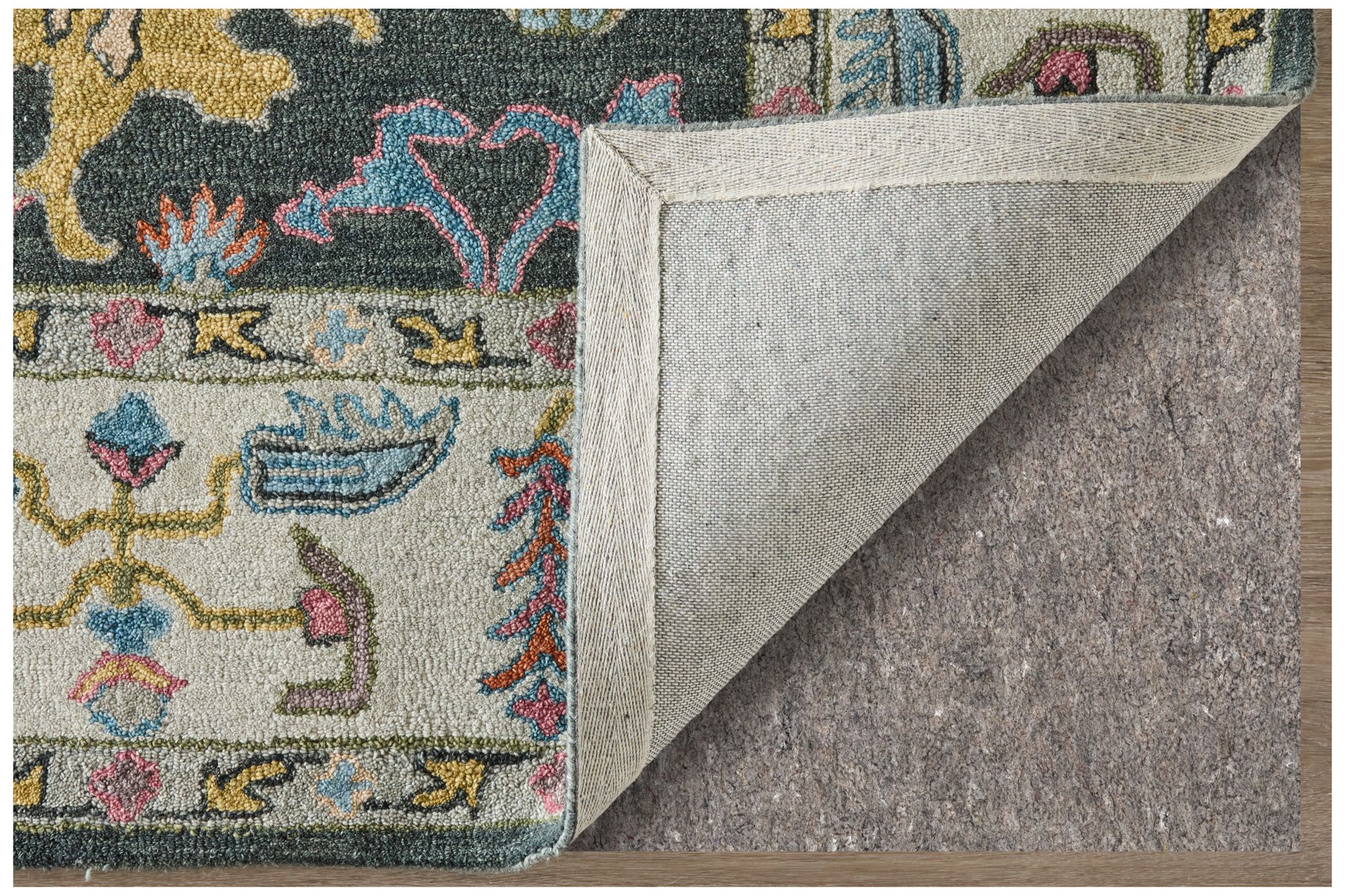 Image 4 Springfield Floral & Botanical Hand Tufted Gray Area Rug 8A47F 5' x 8' more views