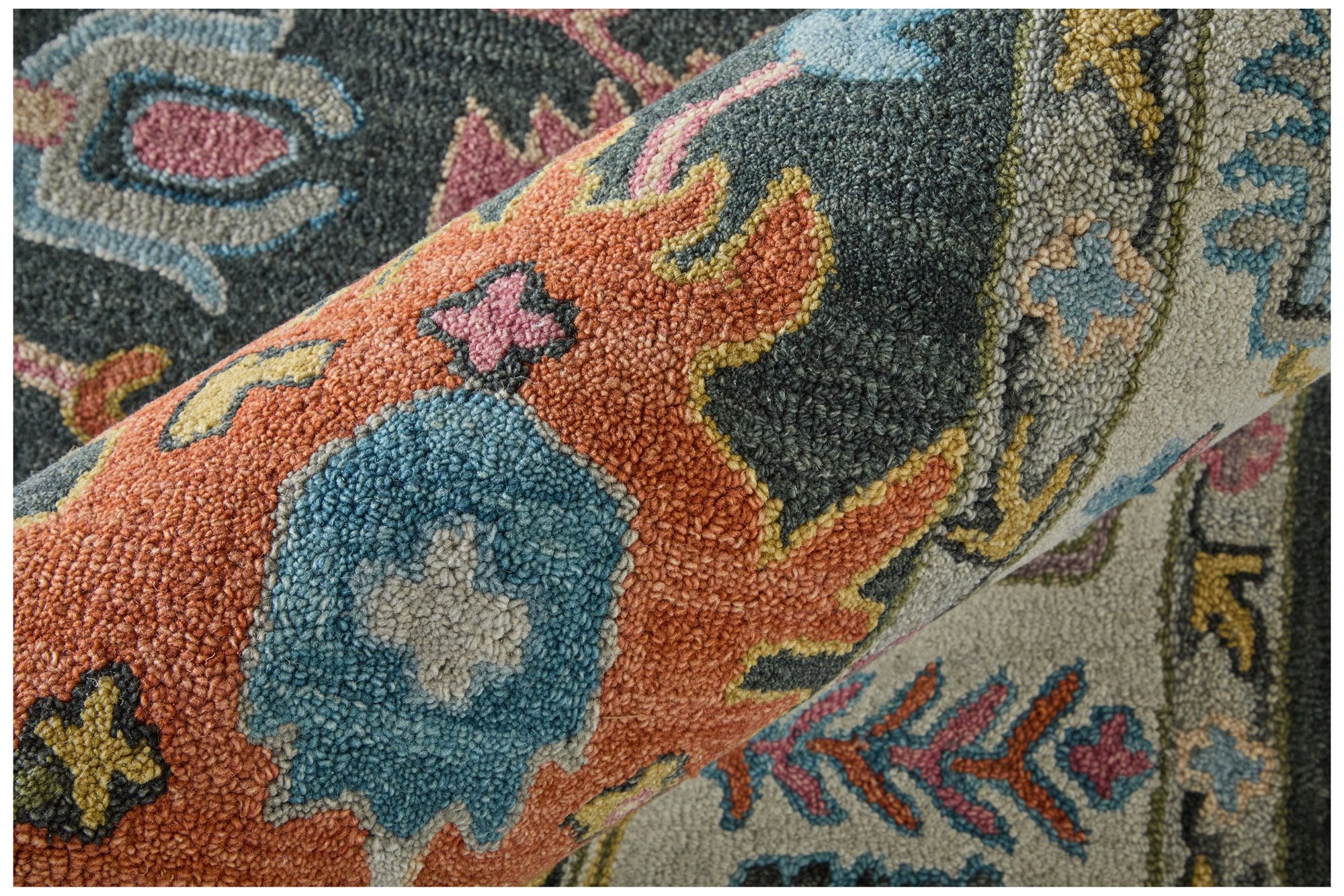 Image 5 Springfield Floral & Botanical Hand Tufted Gray Area Rug 8A47F 5' x 8' more views