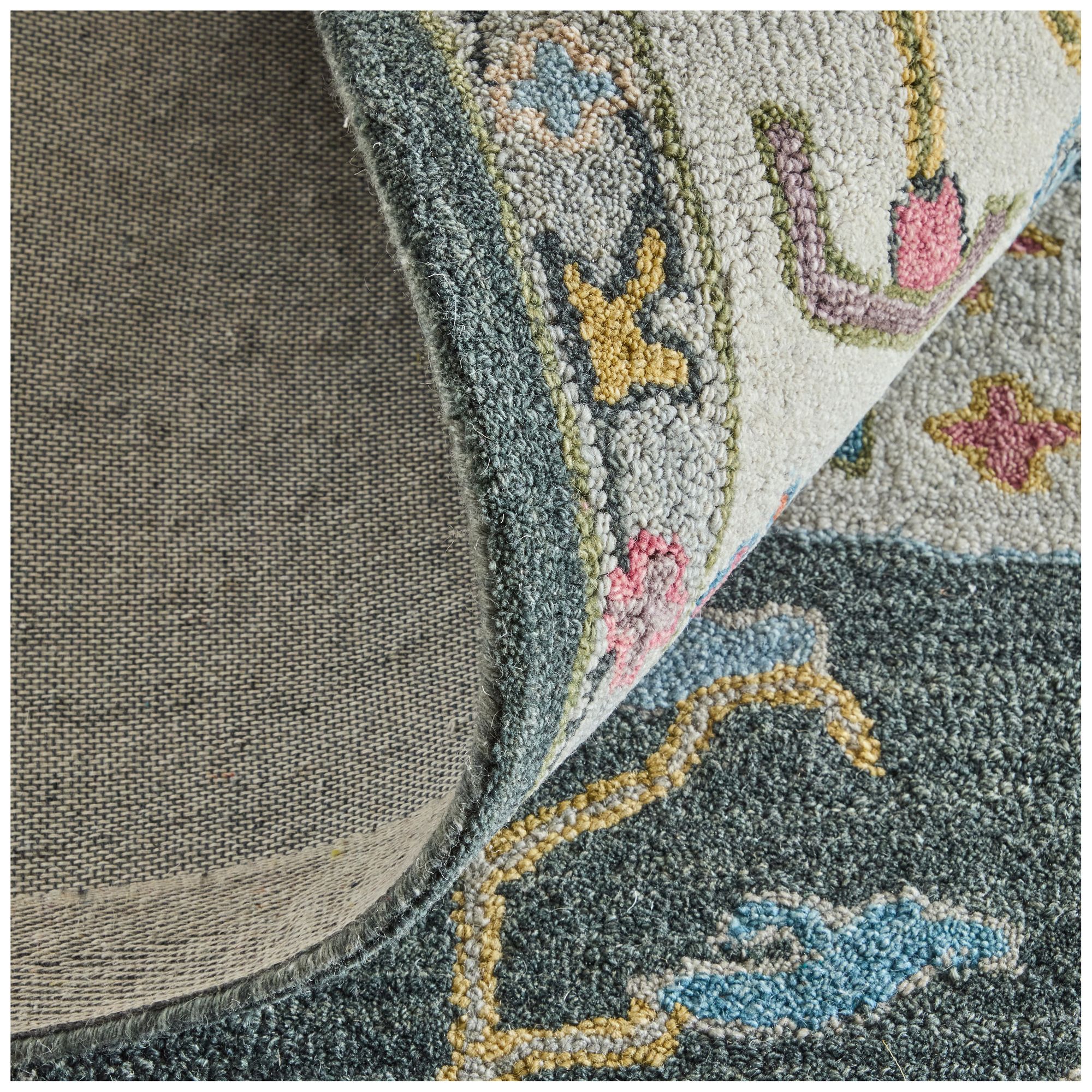 Image 7 Springfield Floral & Botanical Hand Tufted Gray Area Rug 8A47F 5' x 8' more views