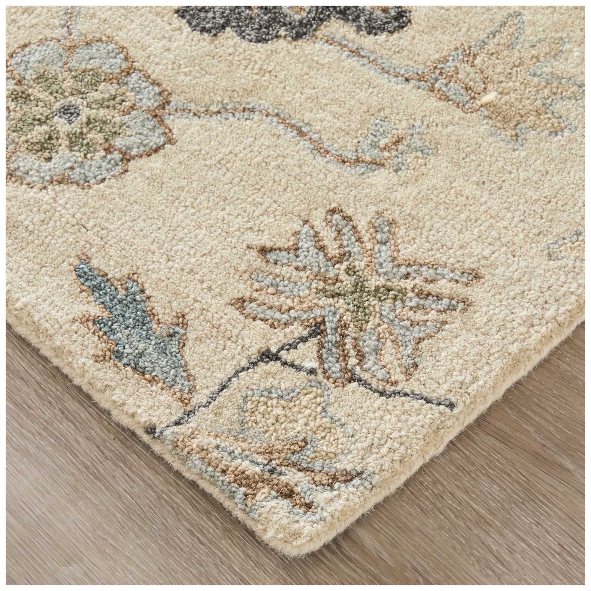 Image 3 Springfield Floral Hand Tufted Ivory Area Rug 8A48F 5' x 8' more views