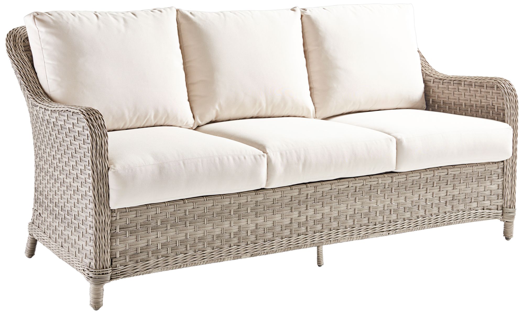 White wicker outdoor couch hot sale