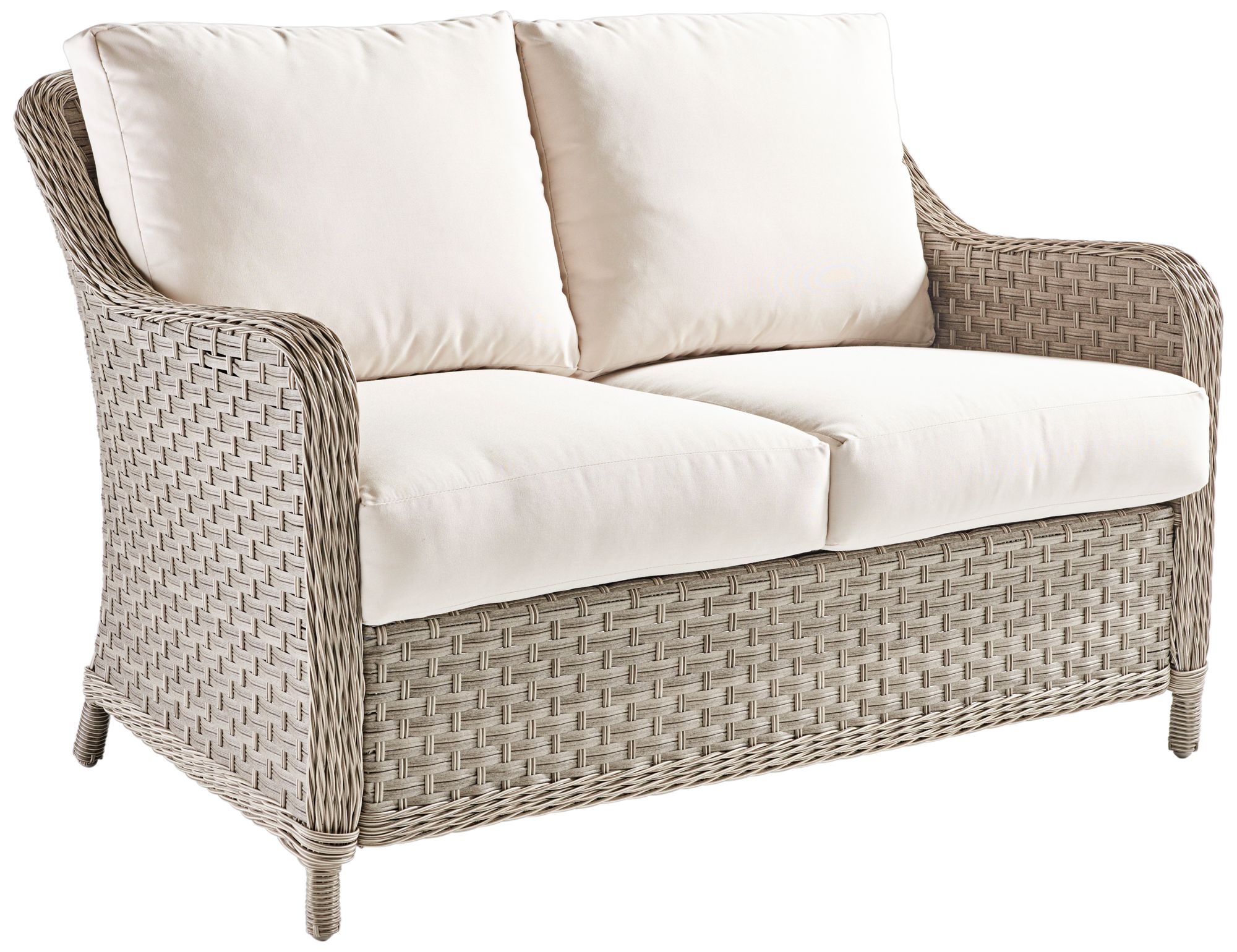 wicker patio loveseat