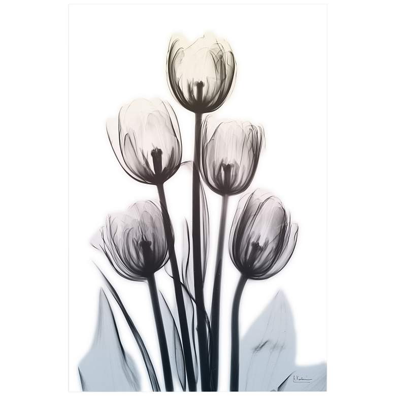 Image 3 Springing Tulips 48 inch High Tempered Glass Graphic Wall Art
