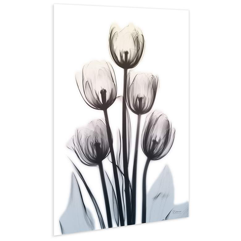 Image 5 Springing Tulips 48" High Tempered Glass Graphic Wall Art more views