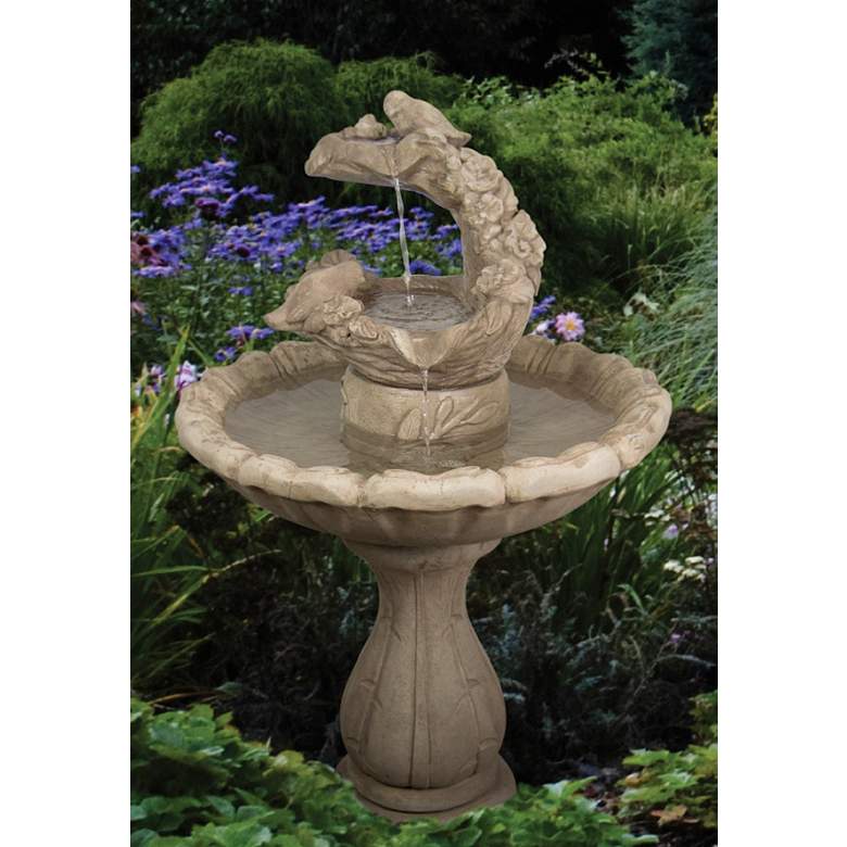 Image 1 Springtime 41 inch High Sorrento Sandstone Outdoor Fountain