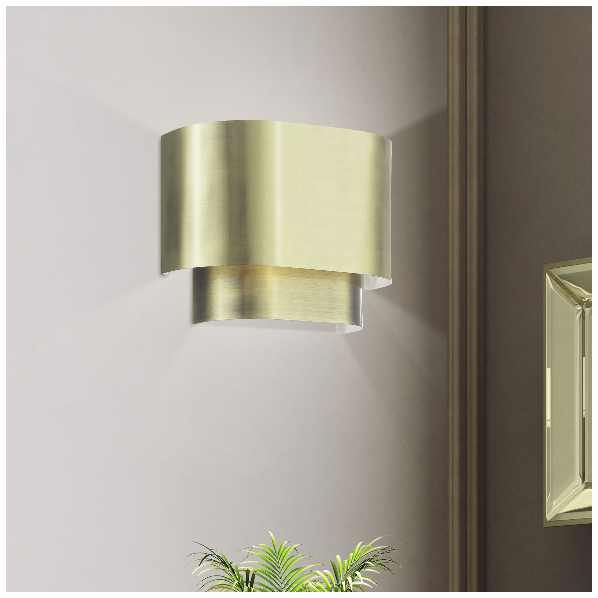 Image 6 Springview 1 Light Antique Brass ADA Sconce more views