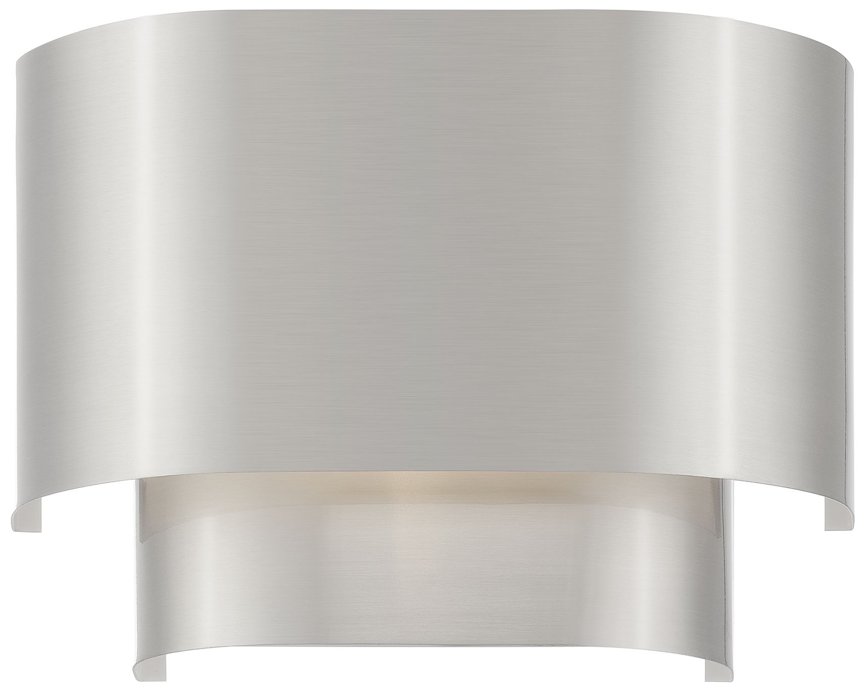 Image 4 Springview 1 Light Brushed Nickel ADA Sconce with Metal Shade more views