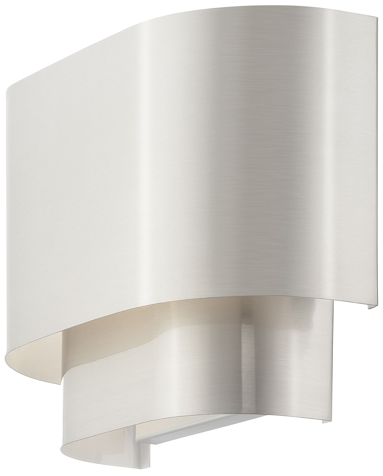 Image 6 Springview 1 Light Brushed Nickel ADA Sconce with Metal Shade more views