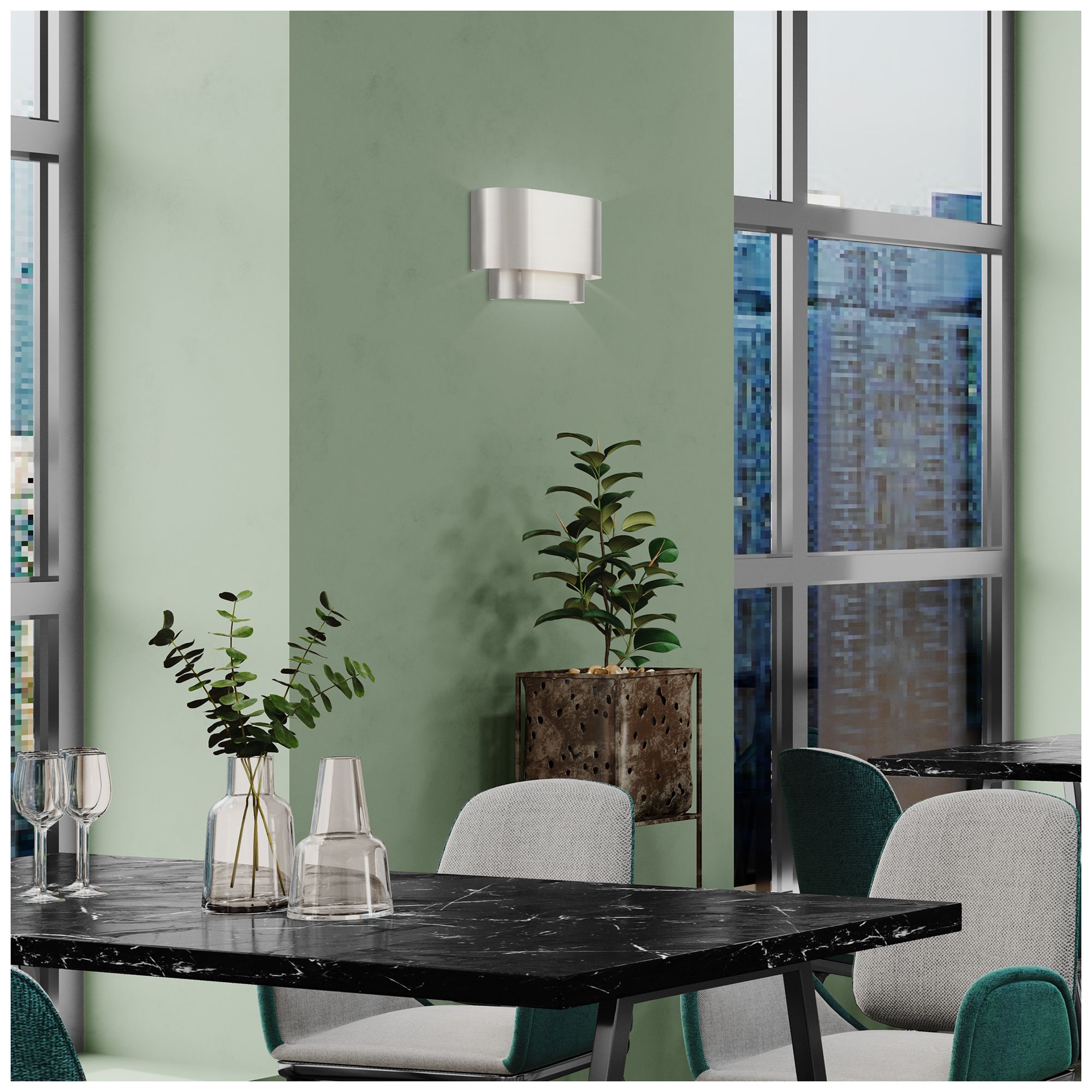 Springview 1 Light Brushed Nickel ADA Sconce with Metal Shade