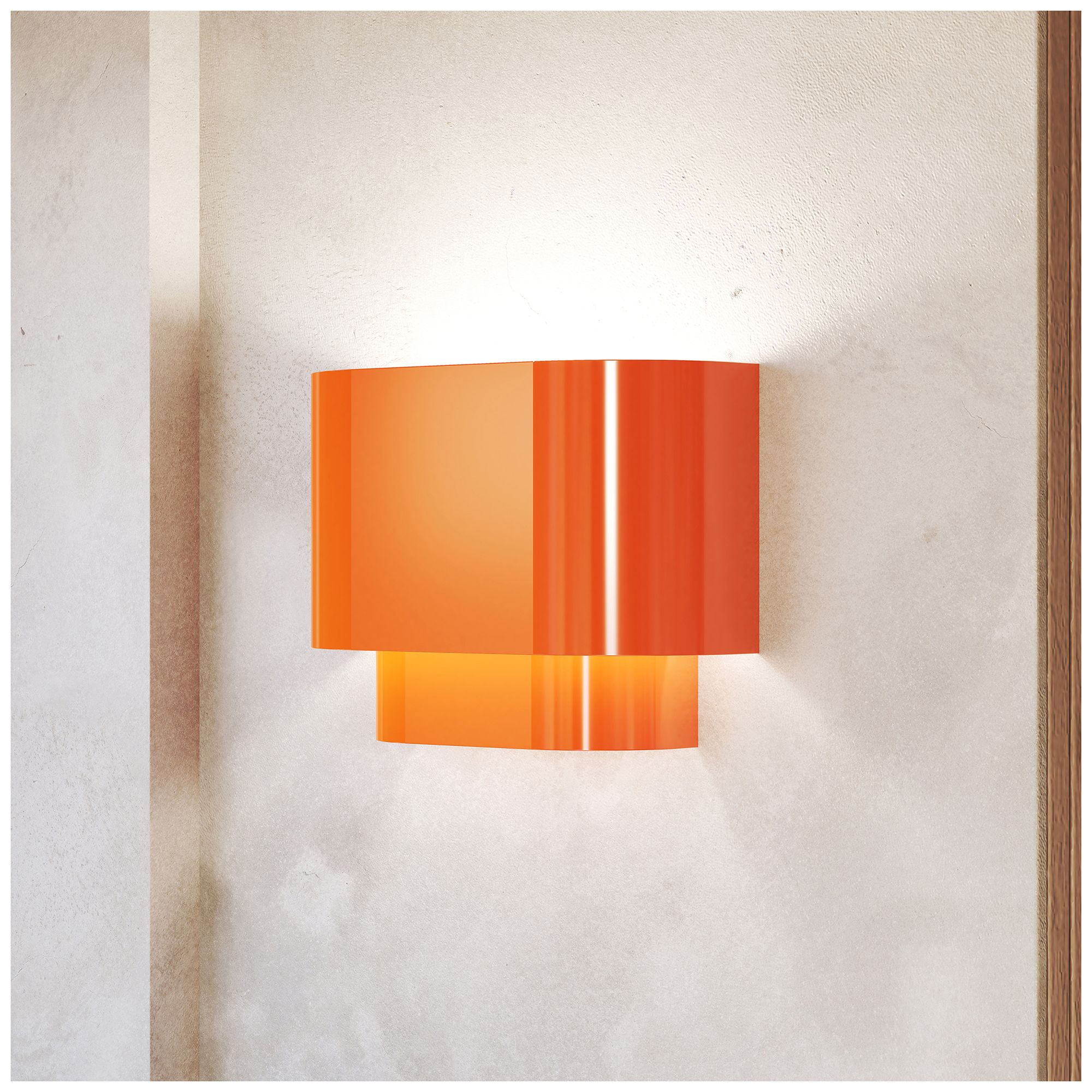 Image 7 Springview 1 Light Shiny Orange ADA Sconce with Shiny Orange Metal Shade more views