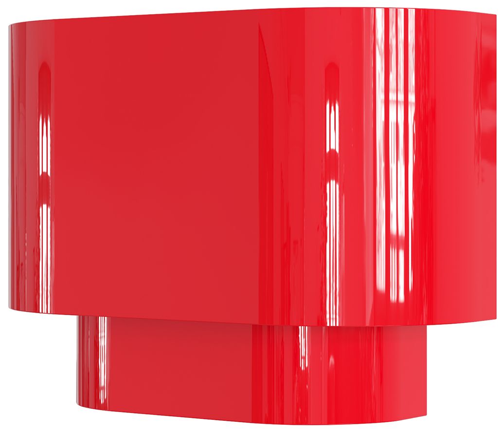 Image 2 Springview 1 Light Shiny Red ADA Sconce with Shiny Red Metal Shade more views