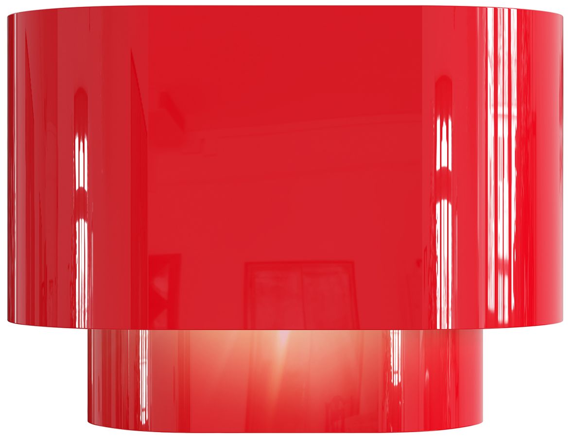 Image 3 Springview 1 Light Shiny Red ADA Sconce with Shiny Red Metal Shade more views
