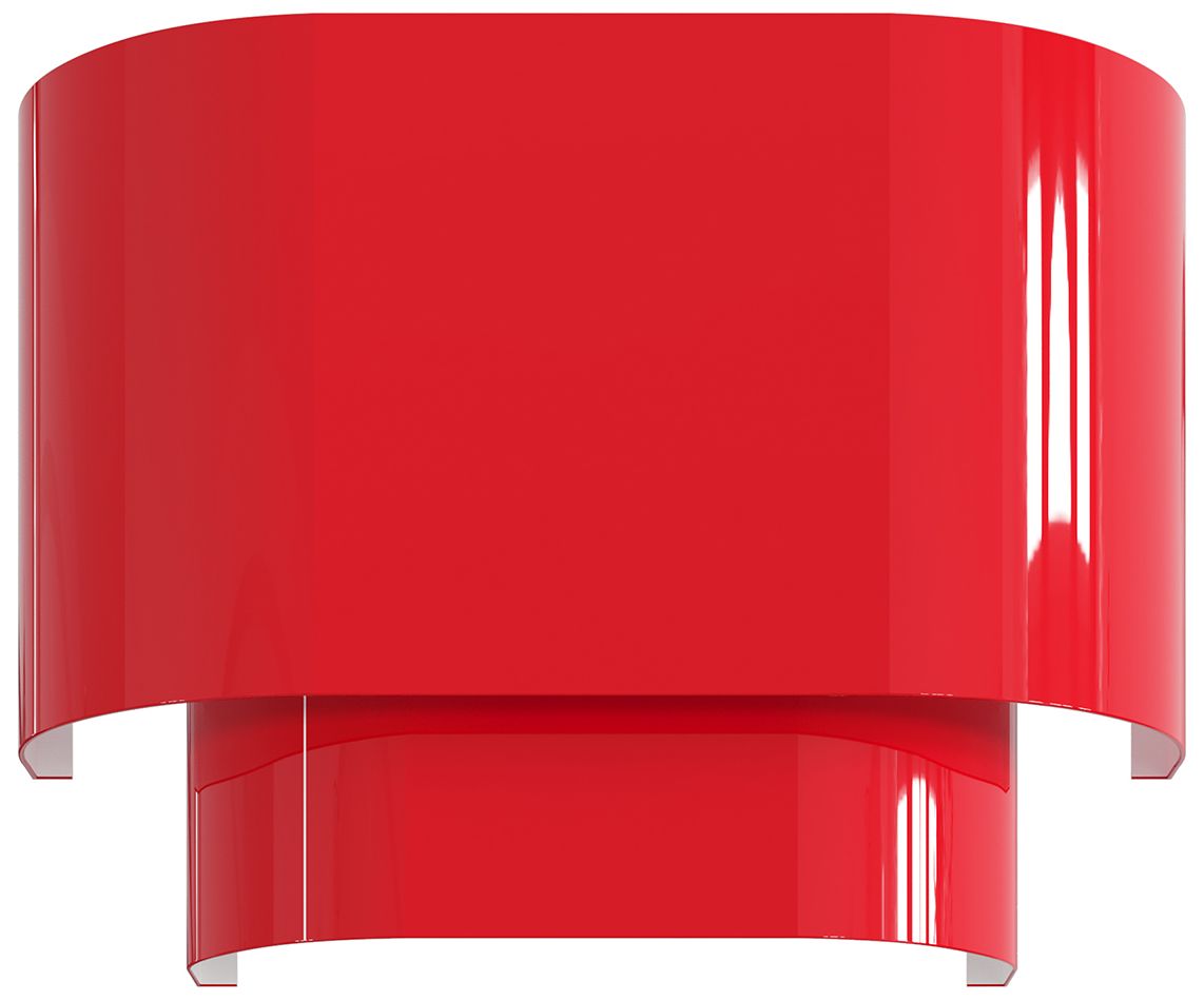 Image 4 Springview 1 Light Shiny Red ADA Sconce with Shiny Red Metal Shade more views