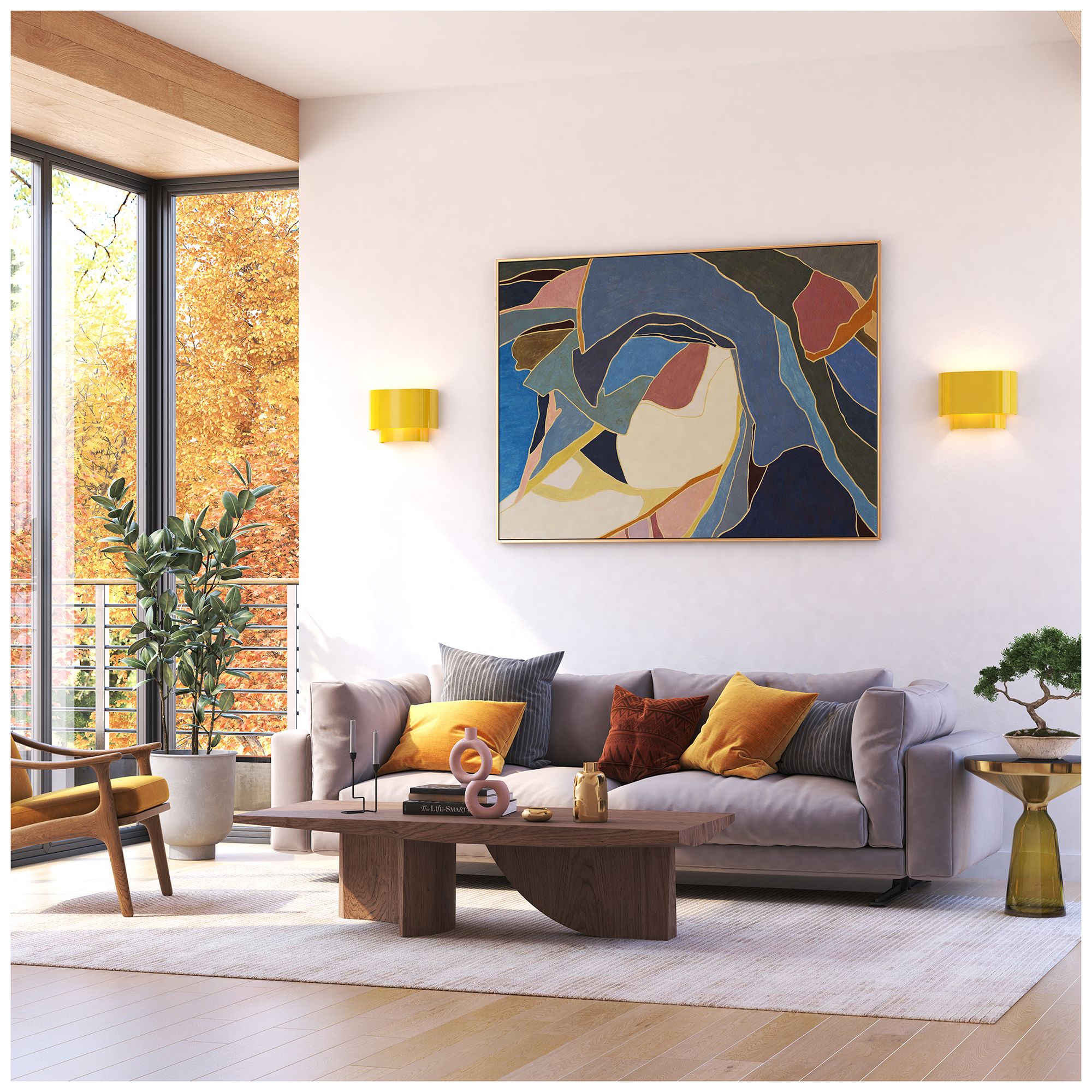 Image 6 Springview 1 Light Shiny Yellow ADA Sconce with Shiny Yellow Metal Shade more views