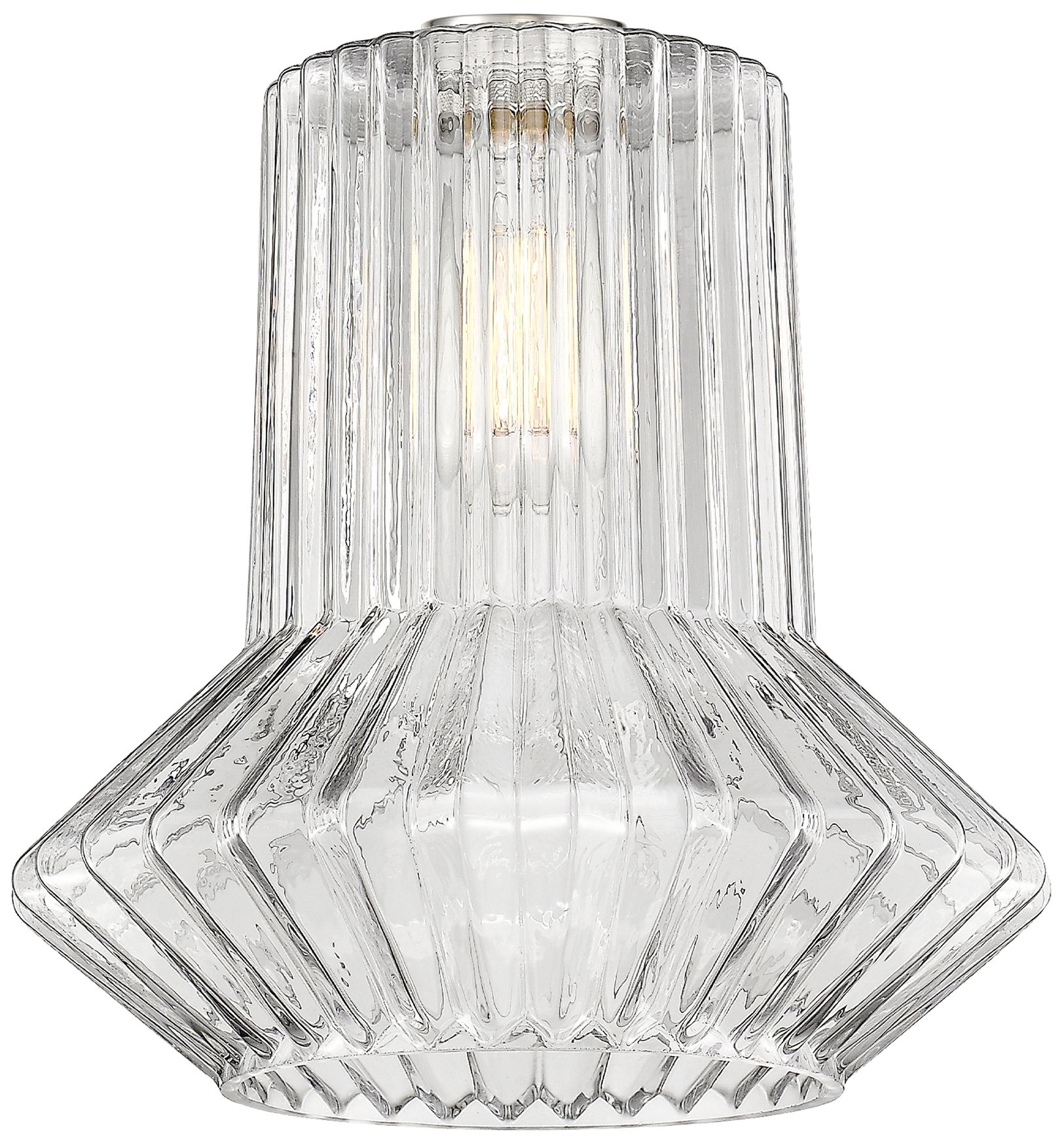 Image 3 Springwater 12"W Antique Brass Semi Flush Mount w/ Spiral Fluted Shade more views