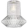3_Springwater 12"W Antique Brass Semi Flush Mount w/ Spiral Fluted Shade more views