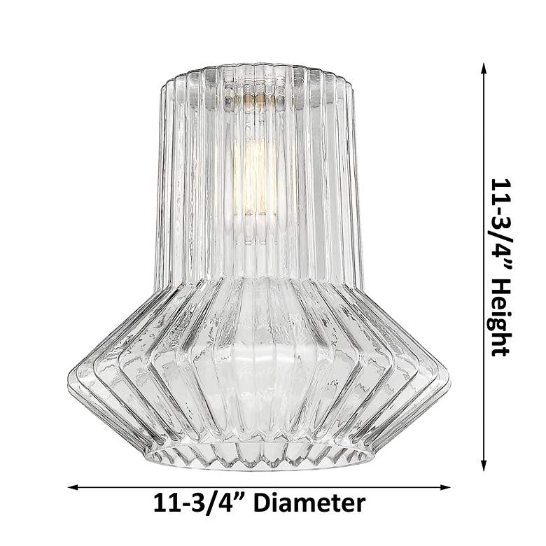 Image 5 Springwater 12"W Antique Brass Semi Flush Mount w/ Spiral Fluted Shade more views